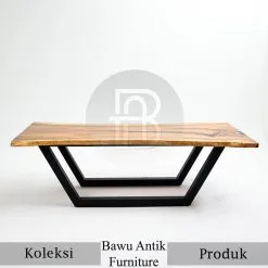Meja Kayu Solid Jati Serat Alami Modern Minimalis Terbaru BA-353.1