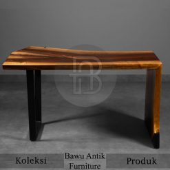 Meja Kayu Trembesi Waterfall Modern Industrial Design BA-357