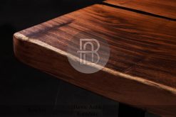 Meja Meeting Solid Natural Glossy Kaki Besi Industrial BA-340.1