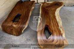Meja Solid Kayu Trembesi Kayu Utuh Model L Best Quality BA-348.1
