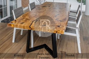 Meja Solid Trembesi Desain Meja Meeting Modern Furniture BA 339