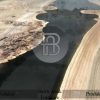 Meja Trembesi Resin Industrial Expocy Table Iron Foot BA-350.1