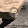 Meja Trembesi Resin Industrial Expocy Table Iron Foot BA-350.2