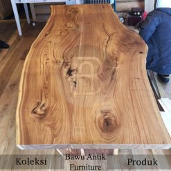 Meja Trembesi Solid Terbaru Serat Alami Life Edge Best Seller BA-356.1