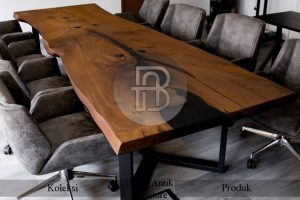 Meja Trembesi Solid Untuk Meja Rapat Ukuran Panjang Kayu Utuh BA 346