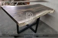 Model Meja Kayu Solid Industrial Kaki Besi Best Seller BA-329