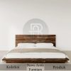 Dipan Kayu Solid Desain Tempat Tidur Minimalis Futuristic BA-403