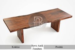 Harga Meja Kayu Solid Live Edge Great Quality Bawu Antik Furniture BA-412