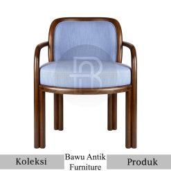 Kursi Cafe Kayu Jati Solid Minimalis Soft Fabric BA-389