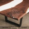 Meja Kayu Solid Resin Design Table Epoxy Minimalis Modern BA-420.2