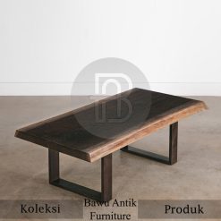 Meja Kayu Solid Suar Natural Dark Color Rustic Style BA-415.1