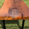 Meja Kayu Solid Trembesi Desain Meja Meeting Industrial Style BA-411.2