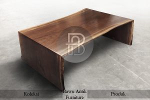 Meja Kayu Trembesi Solid Model U New Released Model BA 414