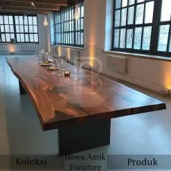 Meja Kayu Trembesi Surface Desain Meja Makan Minimalis Luxury BA-397.1