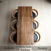 Meja Makan Kayu Trembesi Solid Slab Minimalis Elegant BA-395.1
