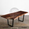 Meja Resin Kayu Trembesi Solid New Industrialis Desain BA-425