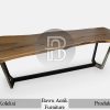 Meja Solid Kayu Trembesi Kayu Utuh Serat Alami Modern Minimalis BA-413
