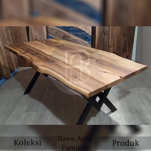 Meja Solid Kayu Trembesi Surface Waterbase Color Best Sale BA 400