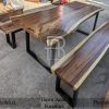 Meja Solid Trembesi Kayu Utuh Industrial Minimalis Style BA-373.2