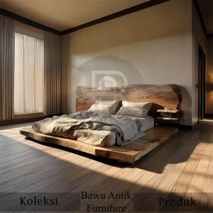 Tempat Tidur Kayu Utuh Live Edge Suar Wood Natural Style BA-409 8 Tempat Tidur Kayu Utuh Live Edge Suar Wood Natural Style BA 409