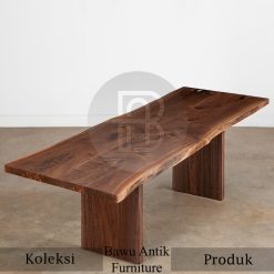 Meja Kayu Solid Trembesi Jepara Papan Slab Natural BA-440