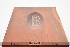 Meja Makan Kayu Solid Trembesi Natural Walnut Spesial Tahun Baru BA-465.1