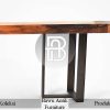 Meja Makan Kayu Solid Trembesi Natural Walnut Spesial Tahun Baru BA-465.2