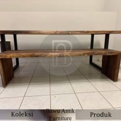 Meja Makan Kayu Trembesi Solid Harga Diskon Spesial Tahun Baru BA-473.1