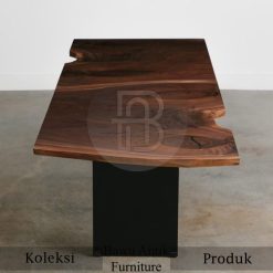 Meja Solid Kayu Trembesi Serat Jati Alami New Year Sale BA-427.1