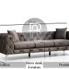 Sofa Minimalis Stainless Chesterfield Model Modern Furniture BA-486.2