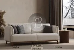 Sofa Minimalis Terbaru Rangka Kayu Solid Desain Cantik BA-476