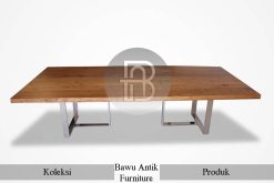 Spesial Tahun Baru Meja Kayu Solid Trembesi Industrial Design BA-463.1