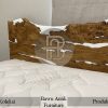 Tempat Tidur Modern Minimalis Kayu Solid Trembesi Resin Combine BA-452.2