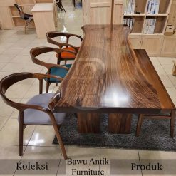 Harga Meja Kayu Solid Jepara Natural Serat Alami Jati BA-532.1