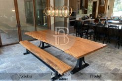 Harga Meja Makan Jepara Kayu Trembesi Utuh Desain Cantik BA-498