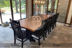 Harga Meja Makan Jepara Kayu Trembesi Utuh Desain Cantik BA-498.1