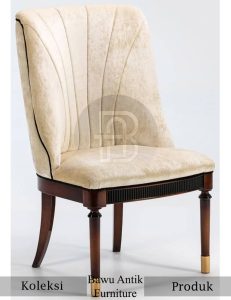 Kursi Makan Mewah Minimalis Classic Natural Walnut BA 512