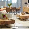 Meja Jati Solid Industrial Style Natural Waterbase BA-539.2