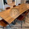 Meja Jati Solid Jepara Ukuran Jumbo Kayu Berkualitas Live Edge Design BA-491.1