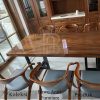 Meja Jati Solid Live Edge Serat Alami Natural Walnut BA-533.2