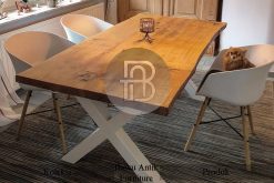 Meja Jati Solid Model Meja Makan Minimalis Shabby BA-530.1