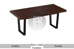 Meja Kayu Solid Cantik Rustic Industrialis Style BA-550