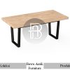 Meja Kayu Solid Cantik Rustic Industrialis Style BA-550 4 Meja Kayu Solid Cantik Rustic Industrialis Style BA-550.1