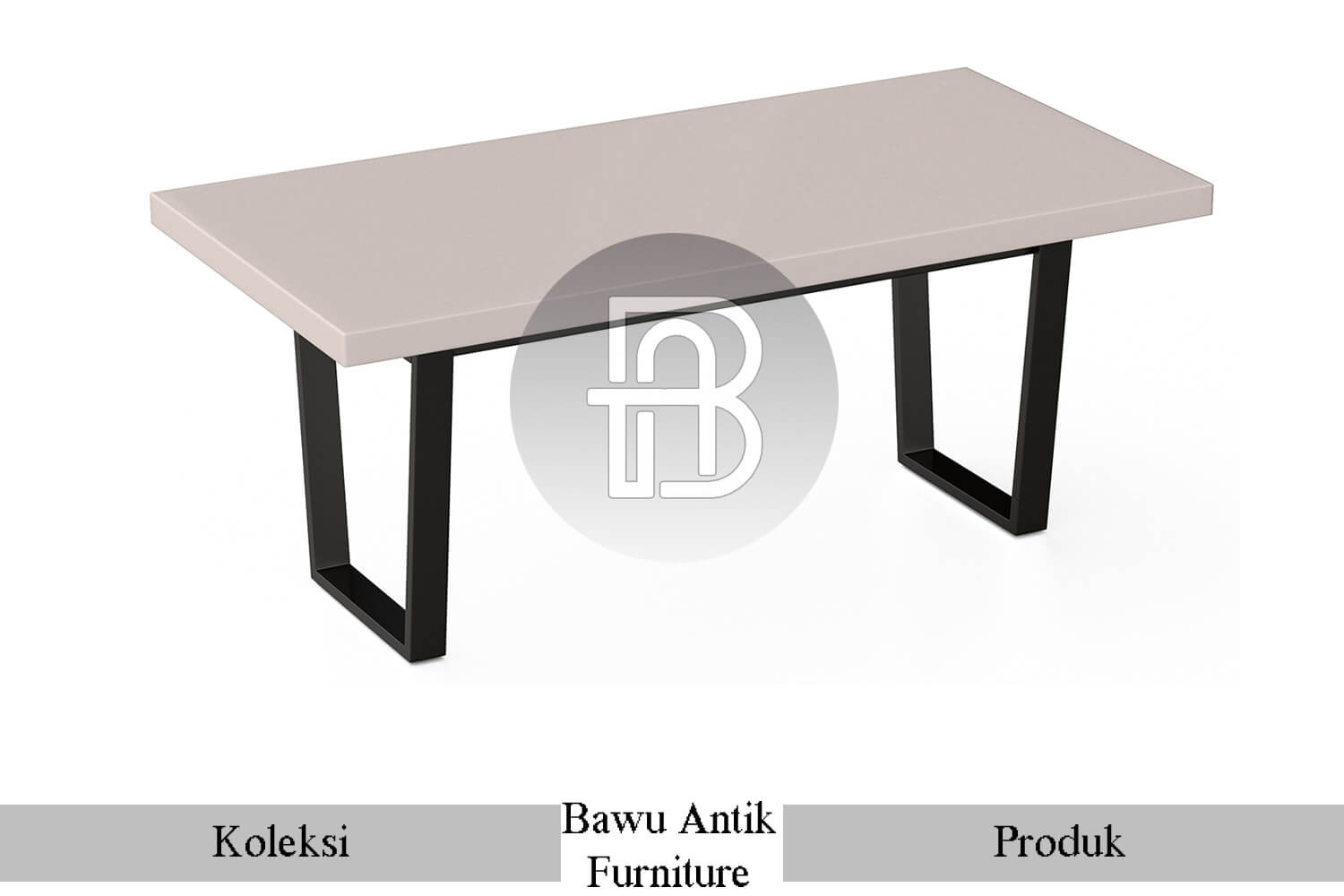 Meja Kayu Solid Cantik Rustic Industrialis Style BA-550 3 Meja Kayu Solid Cantik Rustic Industrialis Style BA-550.2
