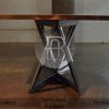 Meja Kayu Solid Jati Industrial 2 Slab BA-528.1