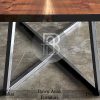 Meja Kayu Solid Live Edge Daun Meja Kayu Trembesi Sisi Alami BA-490.2