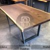 Meja Kayu Solid Sisi Alami Kayu Trembesi Berkualitas BA-493.1