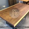Meja Kayu Solid Sisi Alami Kayu Trembesi Berkualitas BA-493.2
