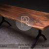 Meja Makan Kayu Solid Trembesi New Industrial Style BA-487.1
