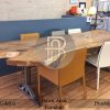 Meja Makan Kayu Suar Solid Minimalis Industrial Design BA-489.2